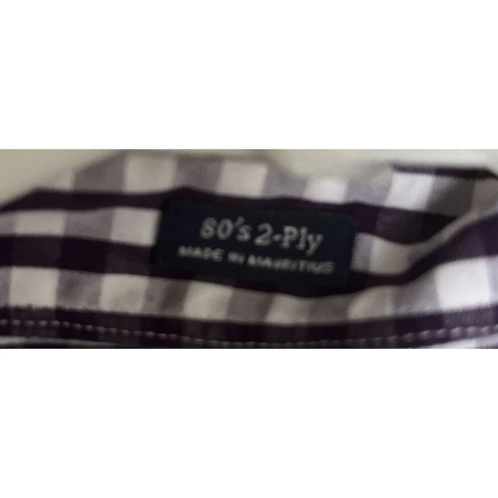 J. Crew Haberdashery Shirthings Men’s Button Down Shirt Purple/white Gingham XL